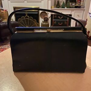 Vintage genuine leather black purse